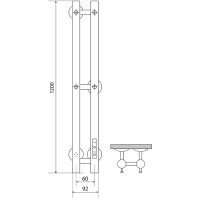 Электрический полотенцесушитель Melodia della vita Blues Electro Ferrum 120х09 П2 MTRBEF12009wt Белы — фото 2, Электрические полотенцесушители