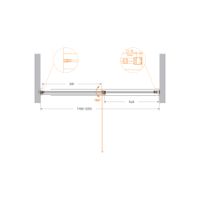 Душевая дверь CEZARES URBAN-B-12-120-C-NERO — фото 2, Распашные душевые двери