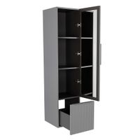 Колонна подвесная с распашной дверью, с зеркалом внутри, одним выдвижным ящиком, реверсивная CEZARES — фото 3, Шкафы для ванной