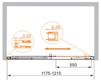 Товар: Душевая дверь CEZARES PREMIER-SOFT-W-BF-1-120-C-Cr-IV - фото 2 Душевая дверь CEZARES PREMIER-SOFT-W-BF-1-120-C-Cr-IV — фото 2, Раздвижные душевые двери