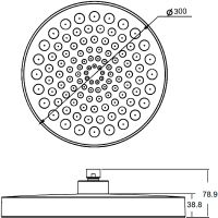 Верхний душ AQUAme AQM8601MB Черный — фото 2, Верхние души
