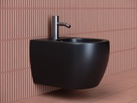 Биде Ceramicanova Play CN3002MB подвесное Черное матовое — фото 7, Биде