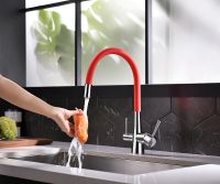 Смеситель для кухни Lemark Comfort LM3075C-Red Хром Красный — фото 2, Смесители для кухни