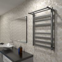 Электрический полотенцесушитель Маргроид 8110 профильный 800x500 8110-8050-5179-7024 с полкой Графит — фото 4, Электрические полотенцесушители