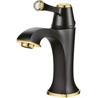 Смеситель для раковины Creavit Elegant EG1500-S Черный Золото — фото 1, Смесители для раковины