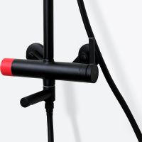 Душевая система Bronze de Luxe Avantgarde Черная Красная арт-2039RH — фото 12, Душевые стойки