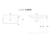 Товар: Умывальник LUXURY 70 (mini) - фото 3 Умывальник LUXURY 70 (mini) — фото 3, Мини-раковины