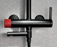 Душевая система Bronze de Luxe Avantgarde Черная Красная арт-2039RH — фото 5, Душевые стойки