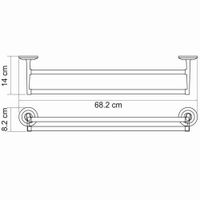 Аксесс Rhein K-6240O Держатель полотенец штанга двойная (блистер), WasserKRAFT — фото 5, Комплектующие для туалета