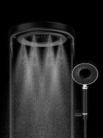 Душевая система AQUAme AQM8004B с термостатом Черная матовая — фото 4, Душевые системы