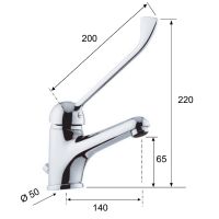Смеситель для раковины Remer Kiss K14L Хром — фото 2, Смесители для раковины