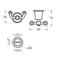 Товар: Крючок двойной CEZARES LIBERTY CZR-F-8988 - фото 3 Крючок двойной CEZARES LIBERTY CZR-F-8988 — фото 3, Прочие аксессуары и комплектующие