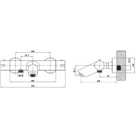 Смеситель для ванны ESKO Mikros T3054 Black с термостатом Черный матовый — фото 4, Смеситель для ванны