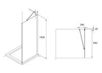 Товар: Душевая стенка Roca Capital 90 M4409016M профиль Черный стекло прозрачное - фото 4 Душевая стенка Roca Capital 90 M4409016M профиль Черный стекло прозрачное — фото 4, Боковые стенки