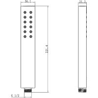 Ручной душ Swedbe Calypso 5039 Хром — фото 3, Лейки для душа