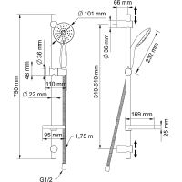 Товар: Душевой гарнитур Swedbe Calypso 5081 Хром - фото 9 Душевой гарнитур Swedbe Calypso 5081 Хром — фото 9, Душевые гарнитуры