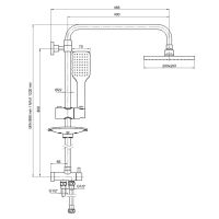 Душевая система E.C.A. Dalia 102158031EX Хром — фото 2, Душевые стойки