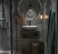 Столешница под раковину 1MarKa Loft 70 Ц0000021560 Черная — фото 5, Столешницы под раковину