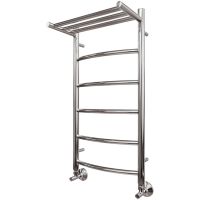 Водяной полотенцесушитель Point Афина PN04158P П5 500x800 с полкой Хром — фото 1, Водяные полотенцесушители