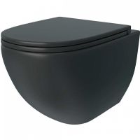 Унитаз Maretti Elena EA10PBM61-560 подвесной Черный с сиденьем Микролифт — фото 1, Подвесные унитазы