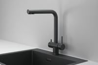 Granula-7011, ЧЕРНЫЙ МАТОВЫЙ, СМЕСИТЕЛЬ КУХОННЫЙ — фото 1, Смесители для кухни