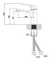 Смеситель для раковины ESKO Singapore Black SB 26 Черный матовый — фото 4, Смесители для раковины