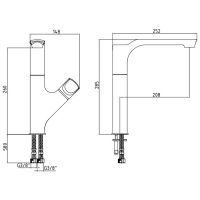 Товар: Смеситель для кухни E.C.A. Myra 104518063EX Черный глянец - фото 2 Смеситель для кухни E.C.A. Myra 104518063EX Черный глянец — фото 2, Смесители для кухни