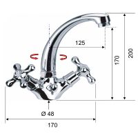 Смеситель для раковины Remer Liberty 13CLIVO Бронза — фото 2, Смесители для раковины