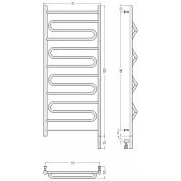 Электрический полотенцесушитель Сунержа Элегия 3.0 1200x500 R 30-5819-1250 Белый матовый — фото 3, Электрические полотенцесушители