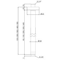 Кронштейн для верхнего душа Remer 347N40NO Черный матовый — фото 2, Комплектующие для душевого оборудования
