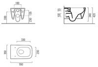 Унитаз GSI Nubes подвесной без сиденья арт-961511 — фото 2, Подвесные унитазы