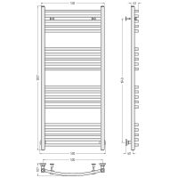 Водяной полотенцесушитель Сунержа Аркус 1200x500 03-0251-1250 Золото — фото 2, Водяные полотенцесушители