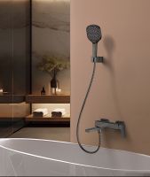 Смеситель для ванны Raglo R30.30.09 Графит матовый — фото 3, Для душа и ванны