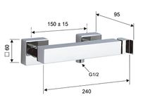Смеситель для душа Remer Flash Хром арт-Z31 — фото 2, Смеситель для душа