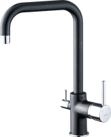 Rivelato Смеситель для кухни Tovel Г-обр. с краном питьевой воды D-35мм antracite cromo арт. — фото 1, Смесители для кухни