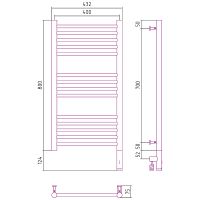 Электрический полотенцесушитель Сунержа Богема 3.0 прямая 800x400 R 00-5805-8040 Хром — фото 7, Электрические полотенцесушители