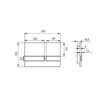 Клавиша смыва Iddis Unifix UNI06MBi77 Черная матовая — фото 4, Кнопки смыва