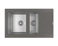 Florentina Мойка "Комби" 860 К, серый шелк FS — фото 1, Кухонные мойки