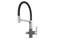 Granula-0075, ГРАФИТ (ЧЁРНО-СЕРЫЙ), СМЕСИТЕЛЬ КУХОННЫЙ — фото 1, Смесители для кухни