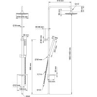 Товар: Душевая система Swedbe Calypso 5066 Хром - фото 4 Душевая система Swedbe Calypso 5066 Хром — фото 4, Душевые системы