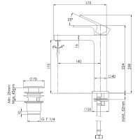 Смеситель для раковины Remer Absolute AU10ACC Хром — фото 2, Смесители для раковины