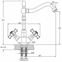 Товар: Смеситель для кухни Haiba HB4324 Хром - фото 2 Смеситель для кухни Haiba HB4324 Хром — фото 2, Смесители для кухни