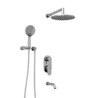 A175819 Встраиваемый комплект для ванны с верхней душевой насадкой, лейкой и изливом — фото 3, Встраиваемые душевые комплекты