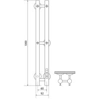 Электрический полотенцесушитель Melodia della vita Blues Electro 100х09 П2 MTRBLE10009 Хром — фото 2, Электрические полотенцесушители
