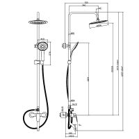 Душевая система Rossinka RS45-46 Хром — фото 4, Душевые стойки