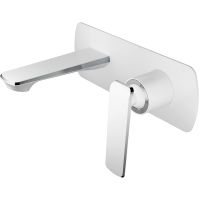 Смеситель для раковины Haiba HB80548-8 Белый Хром — фото 1, Смесители для раковины