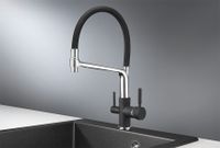 Granula-0083, ЧЁРНЫЙ, СМЕСИТЕЛЬ КУХОННЫЙ — фото 1, Смесители для кухни