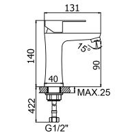 Смеситель для раковины Сантаком StMira 6017 Матовый хром — фото 2, Смесители для раковины