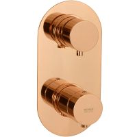 Смеситель для душа Remer Minimal Thermo NT93KBRL с термостатом Медь глянцевая — фото 1, Смеситель для душа