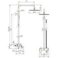A17301 Душевой комплект со смесителем — фото 2, Душевые системы